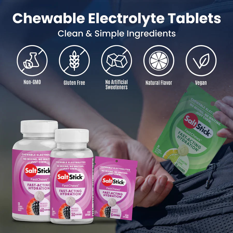 SaltStick FastChews 10 Tablets Packet Salt Sticks - Mixed Berry