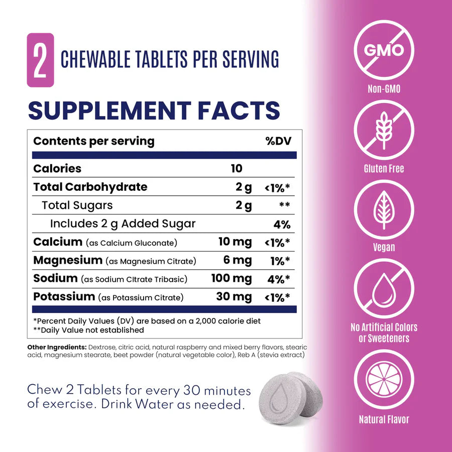 SaltStick FastChews 10 Tablets Packet Salt Sticks - Mixed Berry