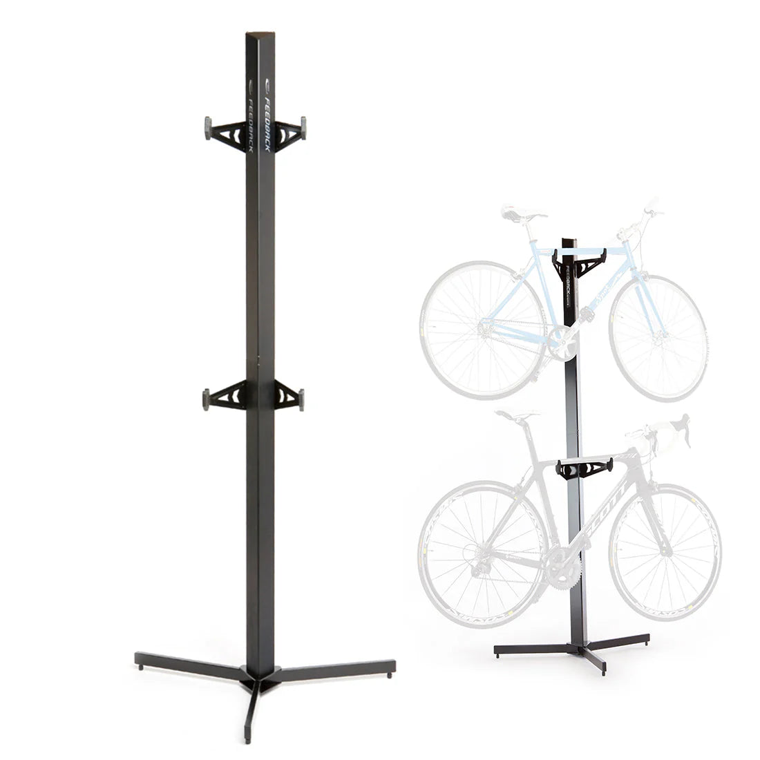 Feedback Sports Velo Cache 2-Bike Storage Stand, Black