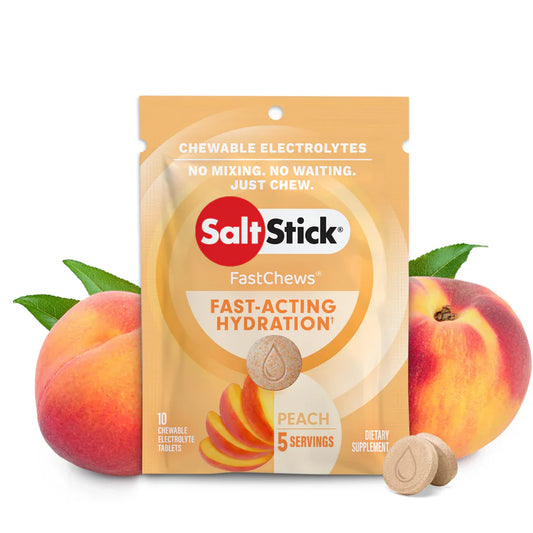 SaltStick FastChews 10 Tablets Packet Salt Sticks - Peach