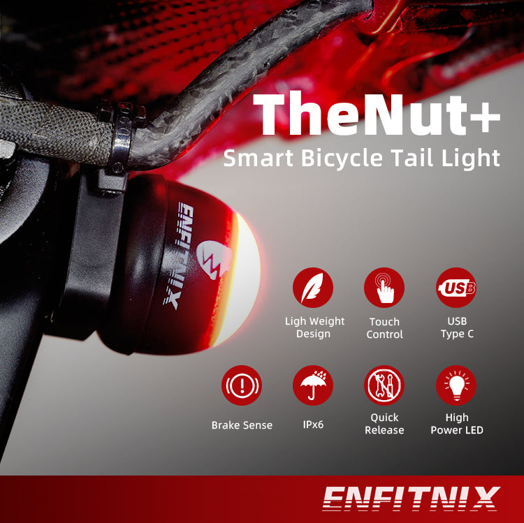 Enfitnix The Nut Smart Bicycle Tail Light